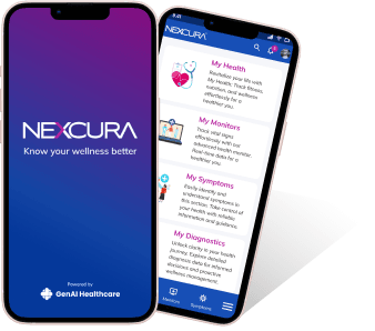 Nexcura mobile screen