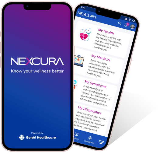 Nexcura mobile screen